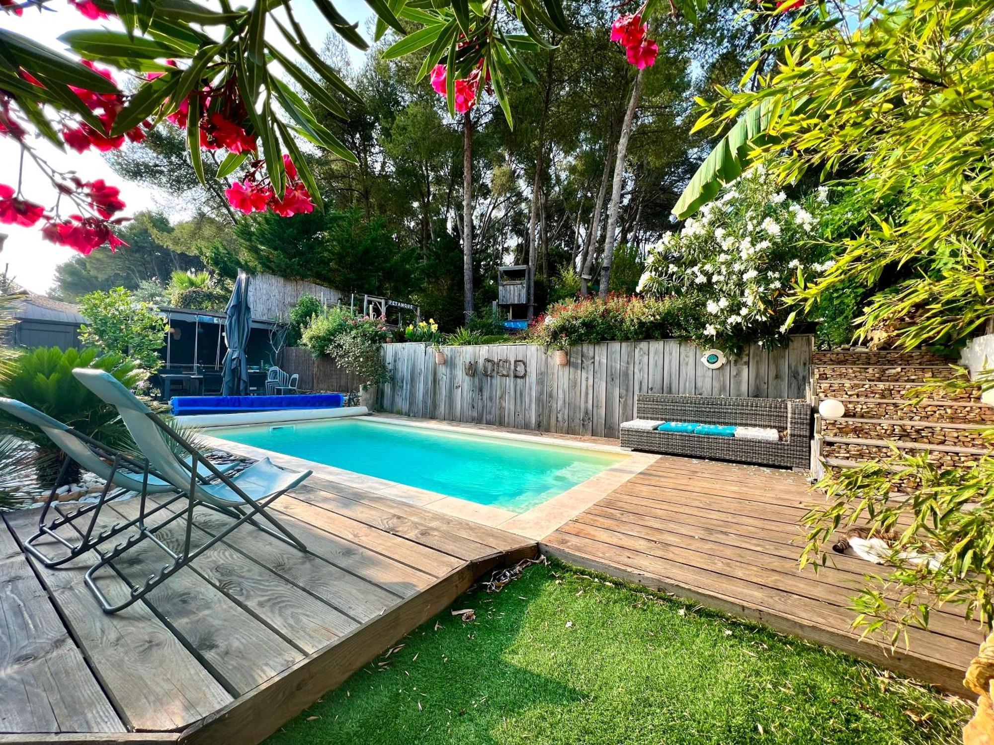 Charmant Studio Lodge Climatise Avec Jardin Et Vue Sur Le Pic Saint Loup Jacou Экстерьер фото